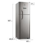 geladeira electrolux frost free 400litros inox efficient turbo dfx44