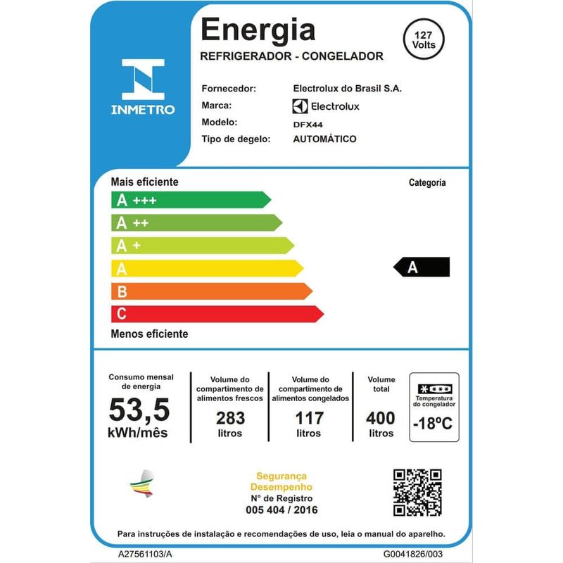 geladeira electrolux frost free 400litros inox efficient turbo dfx44
