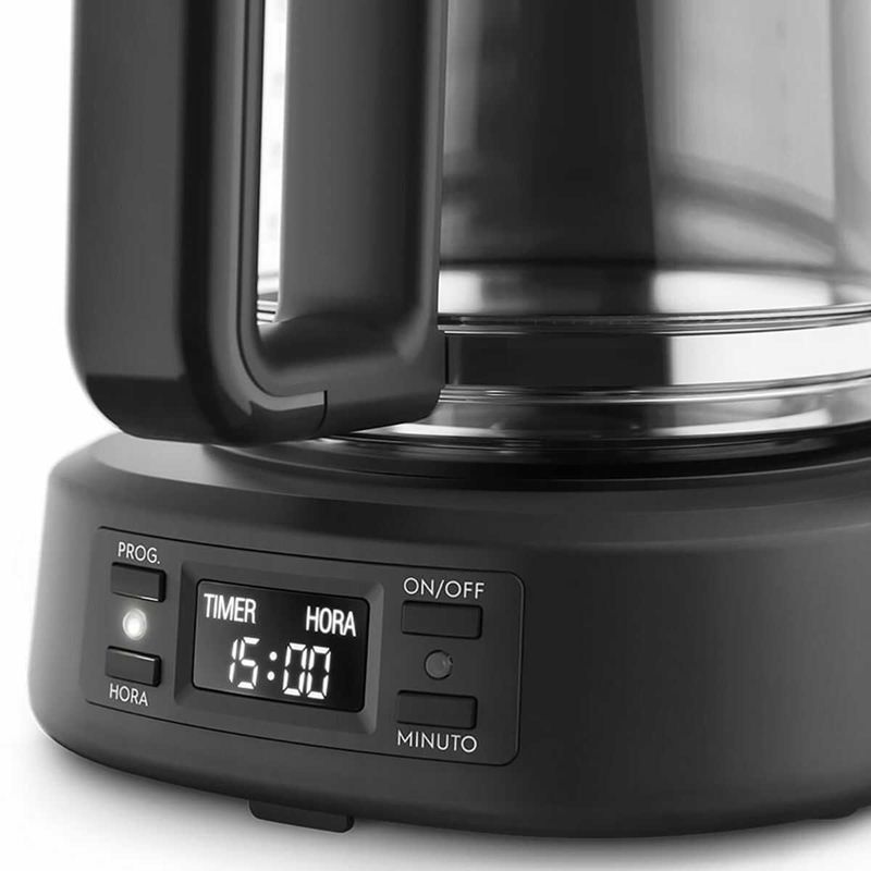 cafeteira elétrica electrolux experience programável com timer inox preta ecm25