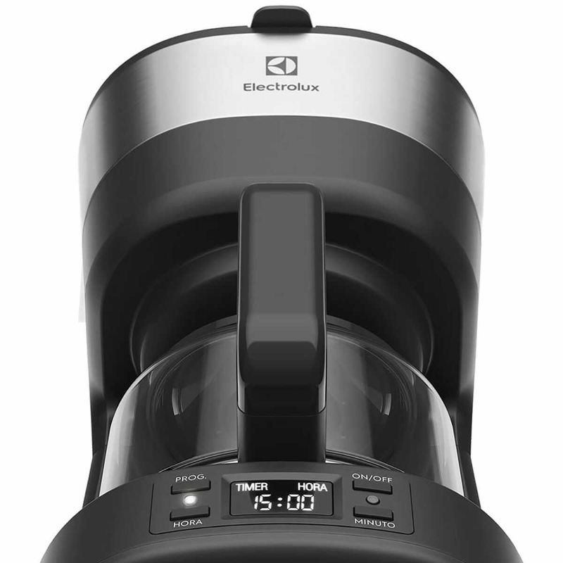 cafeteira elétrica electrolux experience programável com timer inox preta ecm25