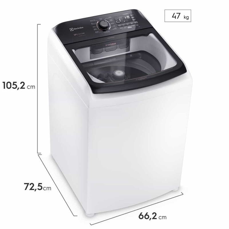 máquina de lavar 17kg electrolux perfect care, branca - lev17