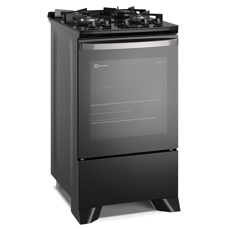 fogão 4 bocas electrolux automático effic preto fe4gp