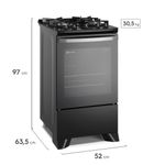 fogão 4 bocas electrolux automático effic preto fe4gp