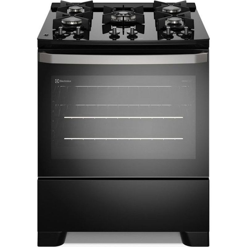 fogão 5 bocas electrolux efficient com mesa de vidro preto fe5gb