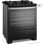 fogão 5 bocas electrolux efficient com mesa de vidro preto fe5gb