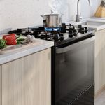 fogão 5 bocas electrolux efficient com mesa de vidro preto fe5gb