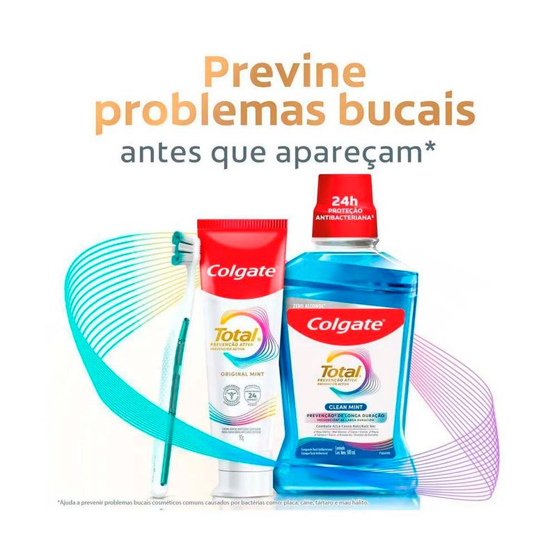 creme dental colgate total prevenção ativa original mint 90g