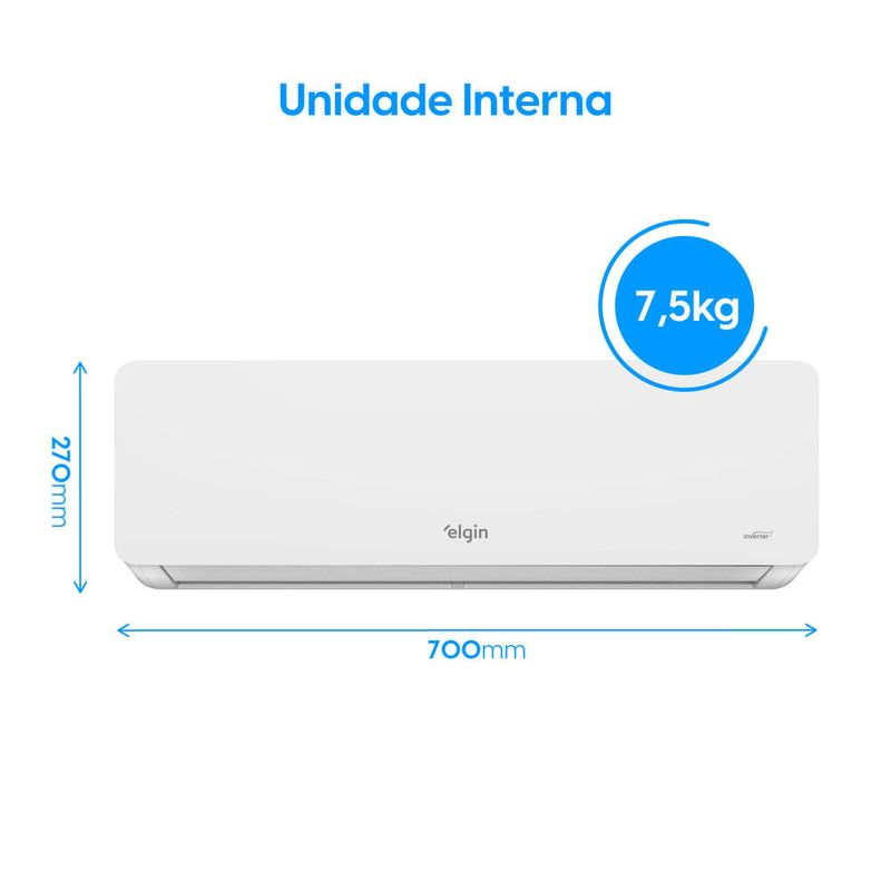 ar-condicionado split 9000 btus elgin high wall eco dream inverter com wi-fi 220v (mp)