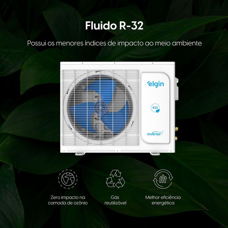 ar-condicionado split 9000 btus elgin high wall eco dream inverter com wi-fi 220v (mp)