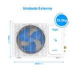 ar-condicionado split 18.000 btus elgin high wall eco dream inverter com wi-fi 220v (mp)