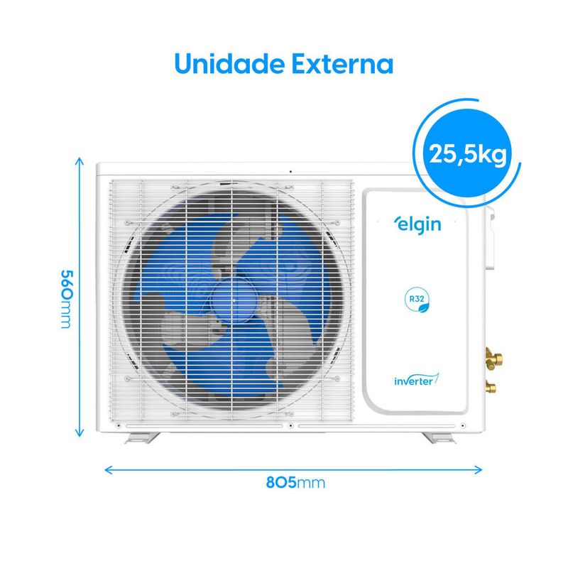ar-condicionado split 18.000 btus elgin high wall eco dream inverter com wi-fi 220v (mp)