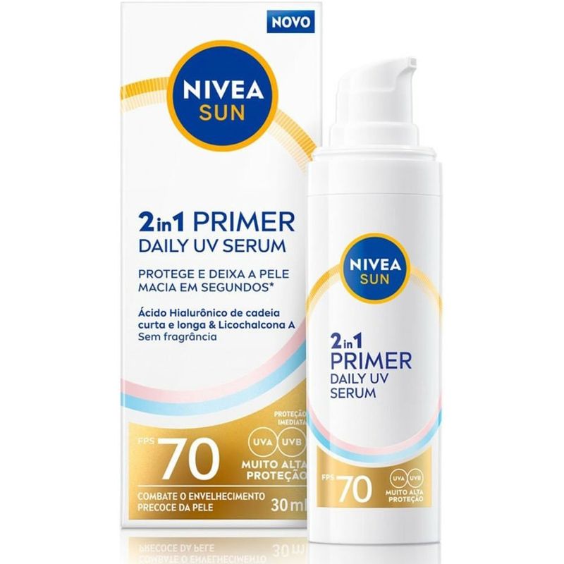 primer daily uv sérum nivea 2 em 1 fps70 30ml
