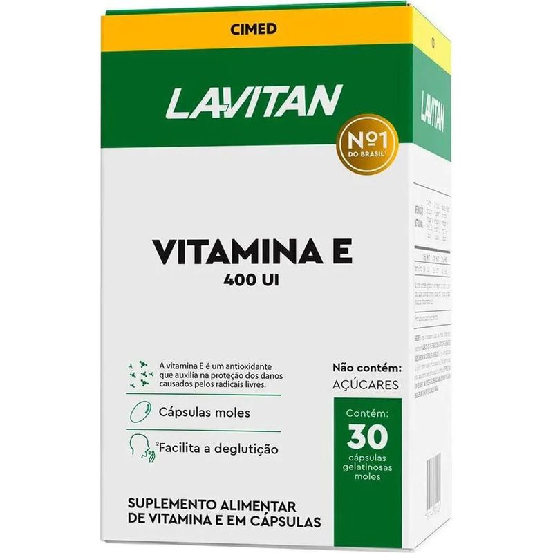 vitamina e 400ui 30 cápsulas lavitan