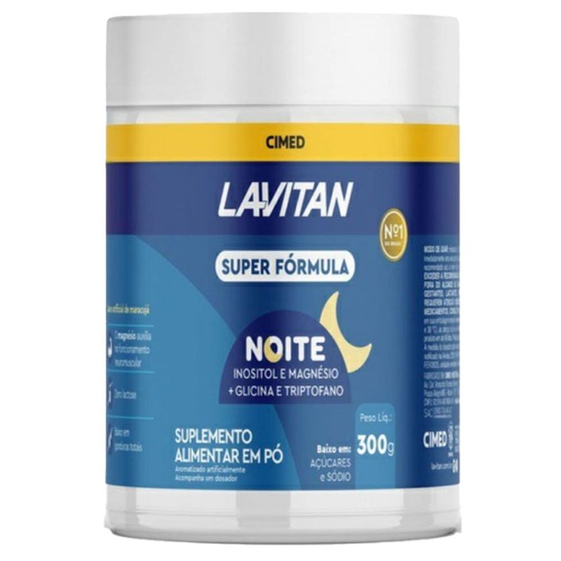 suplemento alimentar em pó lavitan super fórmula noite maracuja 300g