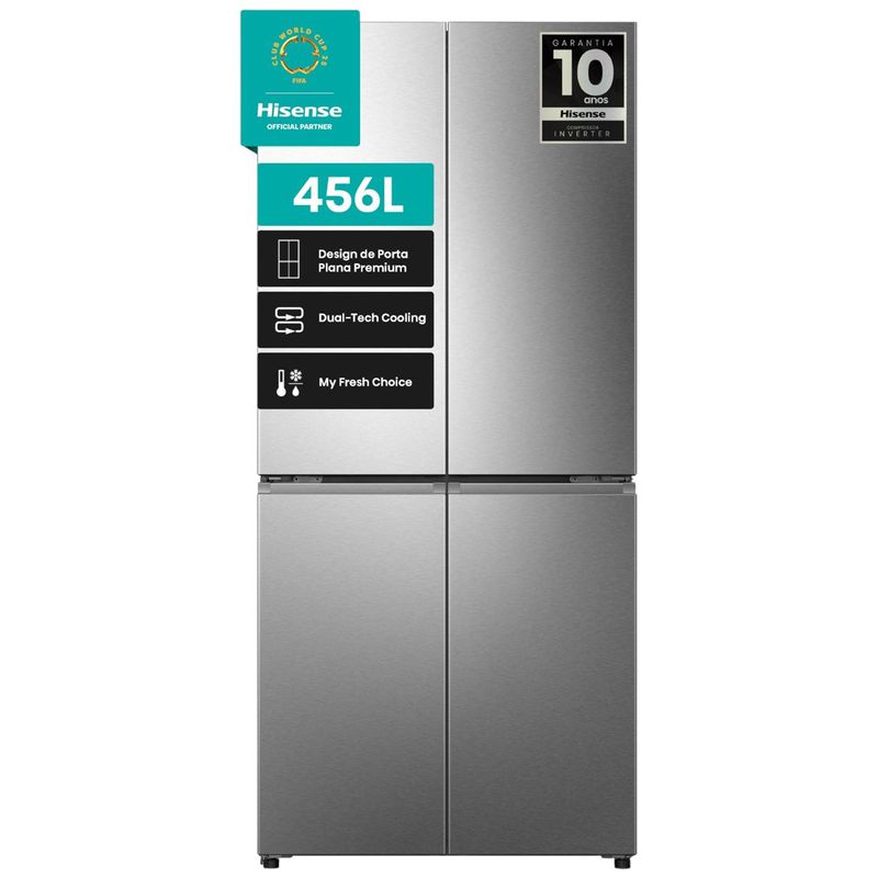 geladeira hisense inverter frost free 456 litros 127v inox rq5p470sei31