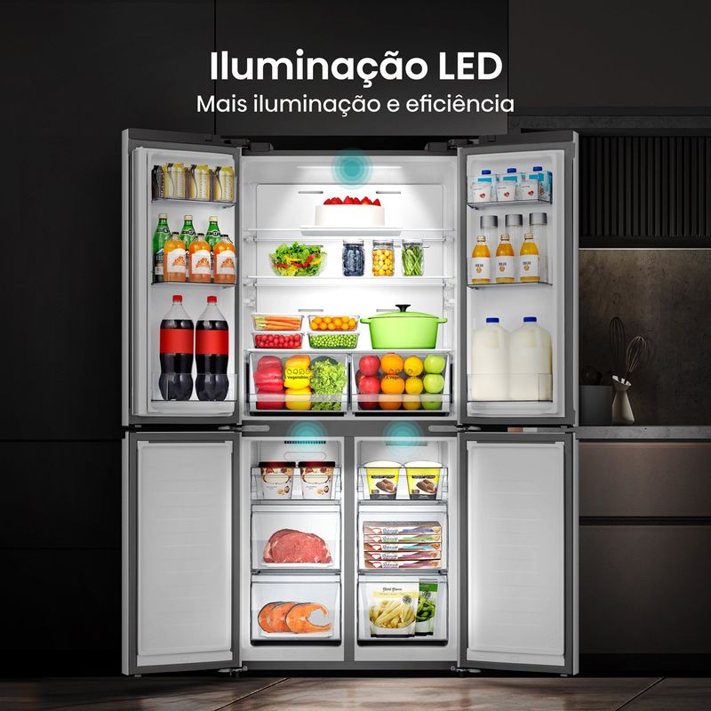 geladeira hisense inverter frost free 456 litros 127v inox rq5p470sei31