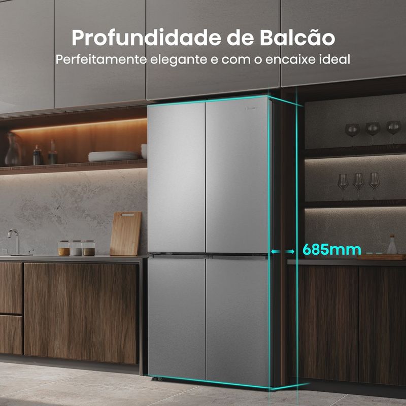 geladeira hisense inverter frost free 456 litros 127v inox rq5p470sei31