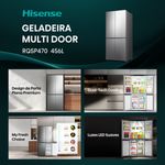 geladeira hisense inverter frost free 456 litros 127v inox rq5p470sei31