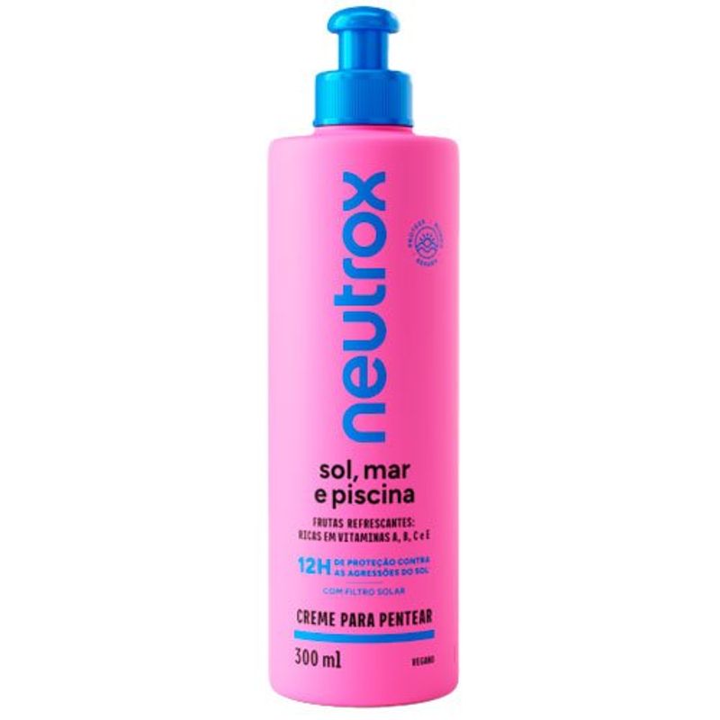 creme para pentear neutrox sol, mar e piscina 300ml