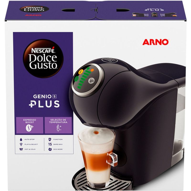 máquina de bebida arno nescafé dolce gusto genio s plus 127v cinza pj340bb1