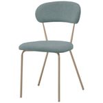 sala de jantar 5 peças aço nobre rubia champagne com off white e verde 5cj4064dc3-bm/1