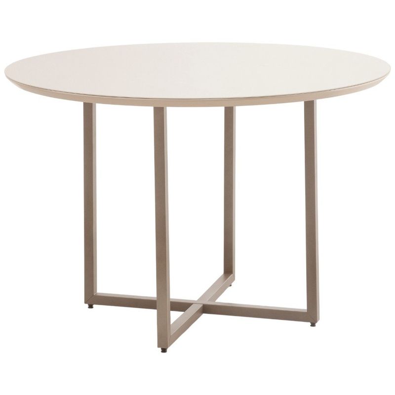 sala de jantar 5 peças aço nobre rubia champagne com off white e verde 5cj4064dc3-bm/1