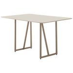 sala de jantar 5 peças aço nobre victoria champagne com off white e cinza 5cj1064dc3-bm/1