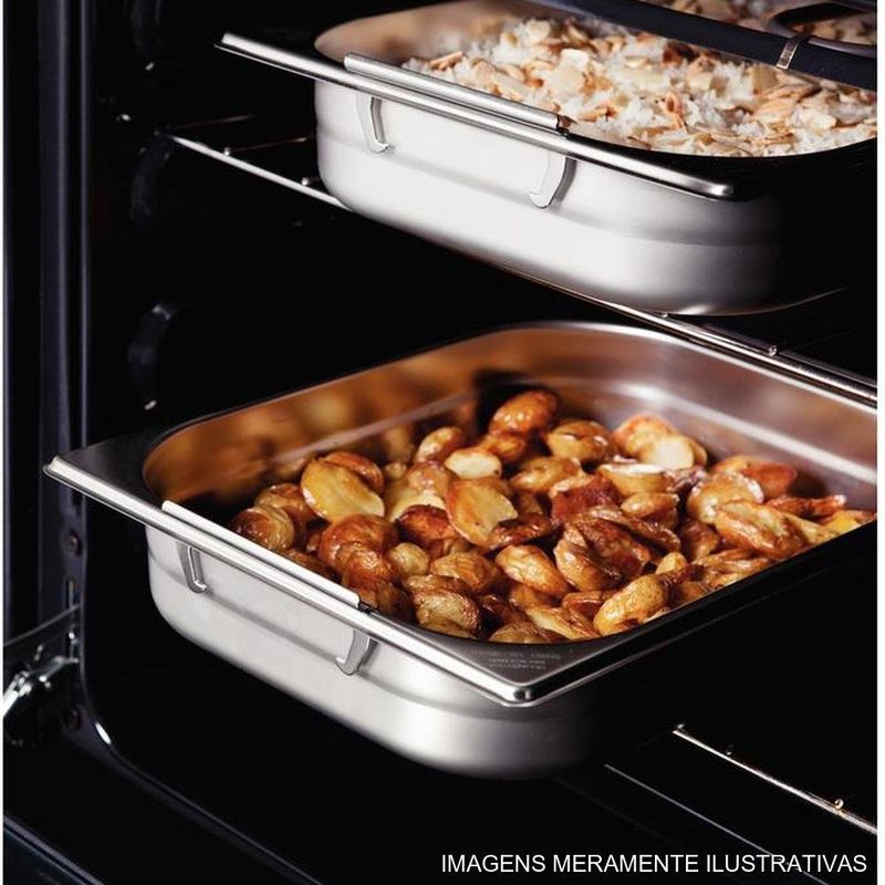 cuba tramontina aço inox 1/1 100mm com alças móveis (mp)