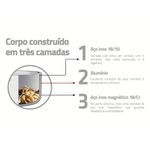 jogo de panelas tramontina 5 peças solar silicone em aço inox (mp)