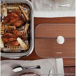 assadeira retangular tramontina cosmos aço inox tampa de vidro 34cm (mp)