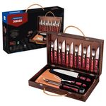 kit churrasco tramontina polywood vermelho 17 peças (mp)