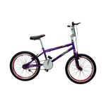bicicleta dnz aro 20 cross freestyle violeta (mp)