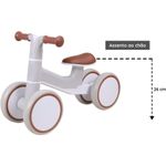 bicicleta infantil de equilíbrio premium baby e-lite rider branco (mp)