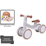 bicicleta infantil de equilíbrio premium baby e-lite rider branco (mp)