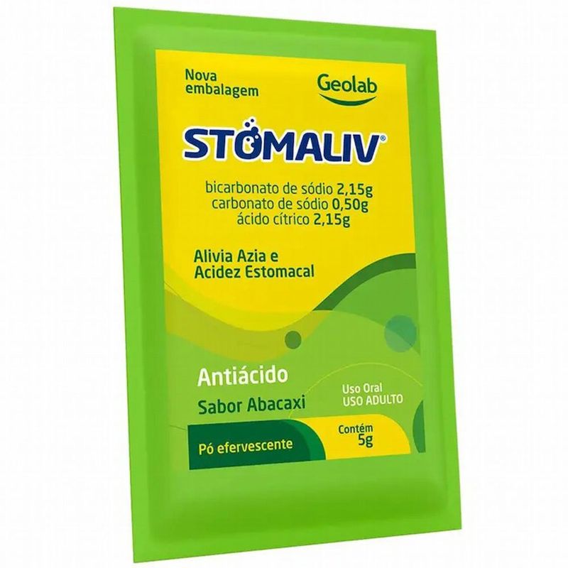 stomaliv 1 envelope 5g efevescente sabor abacaxi geolab