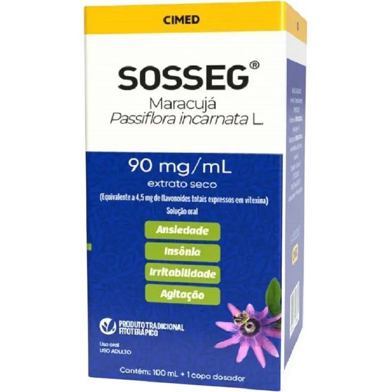 sosseg passiflora incarnata l. 90mg/ml 100ml solução oral cimed