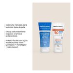 kit helioderm sabonete líquido facial 50ml + protetor solar facial fps50 50g