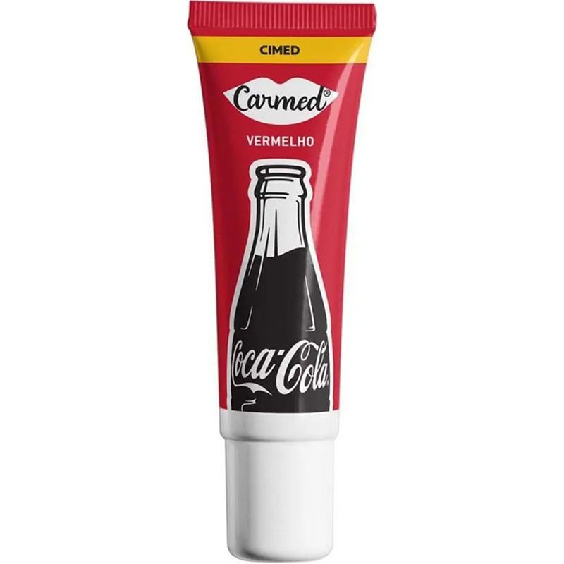 hidratante labial carmed coca cola vermelho 10g
