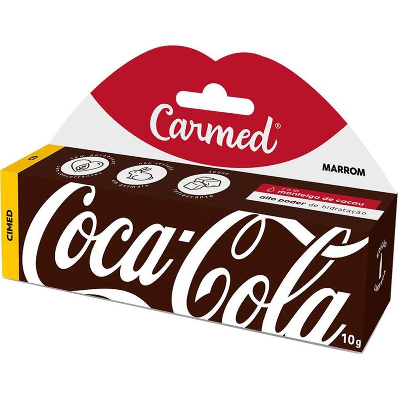 hidratante labial carmed coca cola marrom 10g