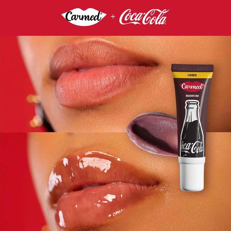 hidratante labial carmed coca cola marrom 10g