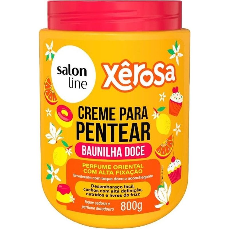 creme para pentear salon line xêrosa baunilha doce 800g