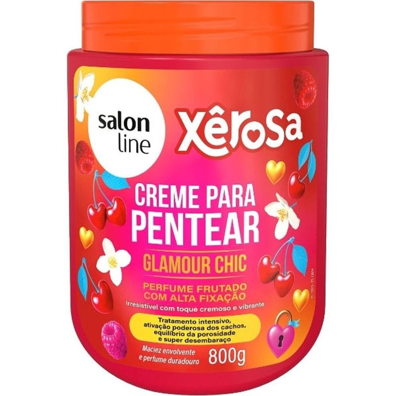 creme para pentear salon line xêrosa glamour chic 800g