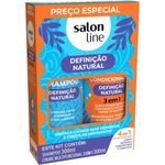 kit definição natural salon line shampoo 300ml + creme multifuncional 300ml