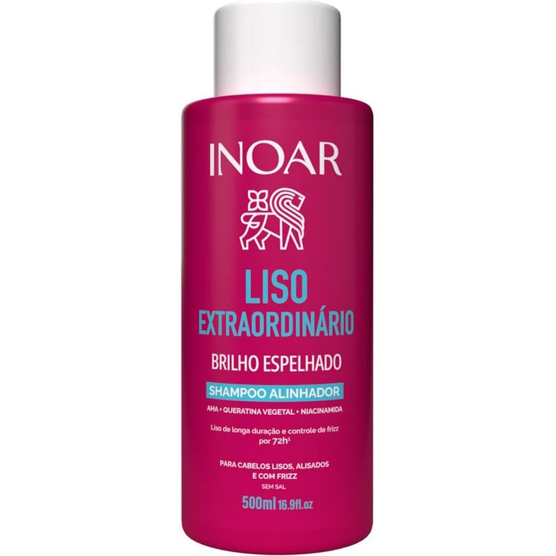 shampoo inoar liso extraordinário 500ml