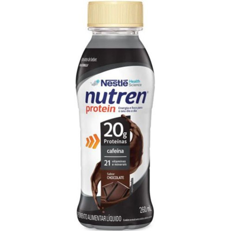 bebida láctea nutren protein sabor chocolate 260ml