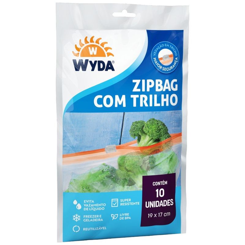 saco hermetico zip bag com trilho wyda 10 unidades