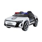 carro elétrico infantil zippy toys audi polícia branco 12v (mp)