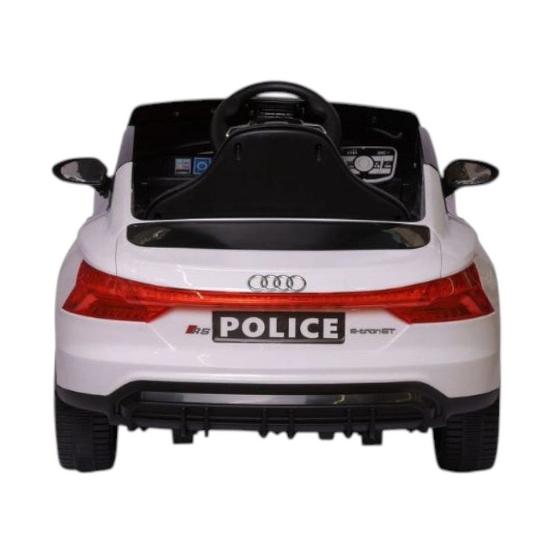 carro elétrico infantil zippy toys audi polícia branco 12v (mp)
