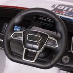 carro elétrico infantil zippy toys audi polícia branco 12v (mp)