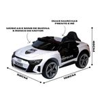 carro elétrico infantil zippy toys audi polícia branco 12v (mp)